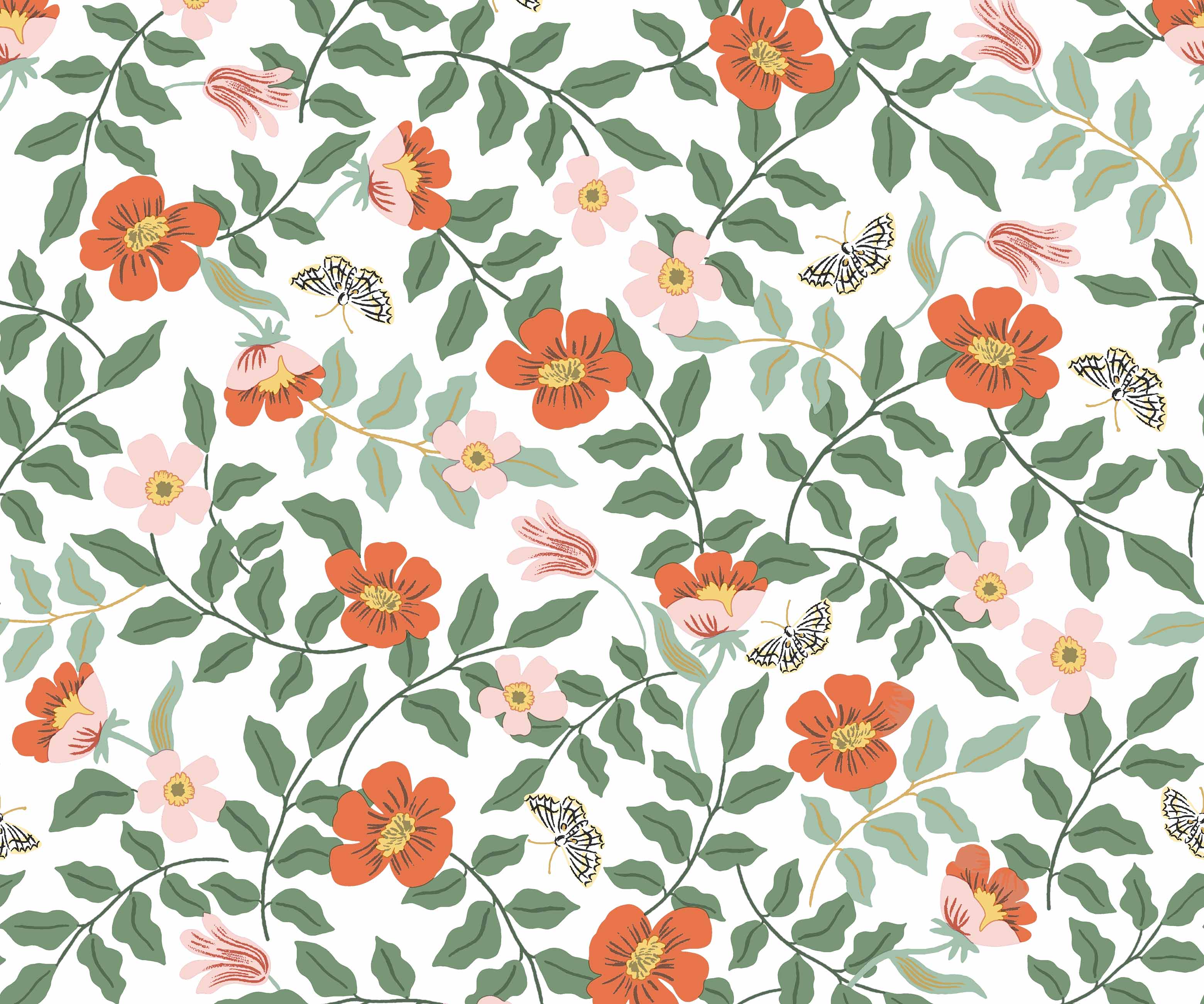 Primrose Peel & Stick Wallpaper - Rose & Cream