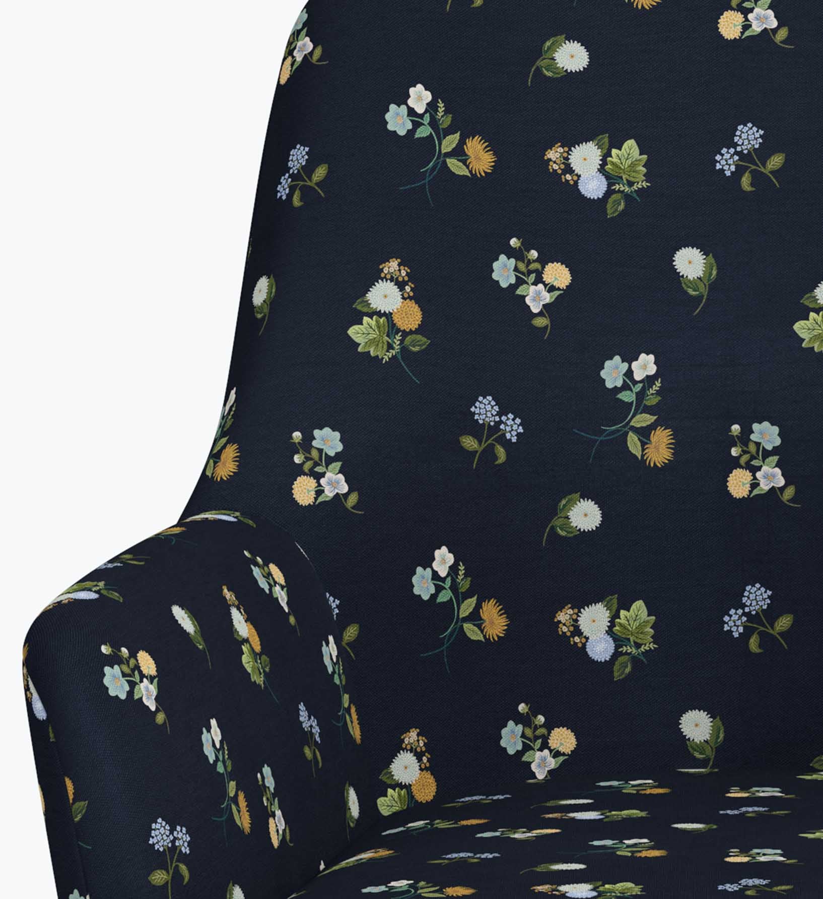 Cambridge Desk Chair - Ditsy Dahlia Navy