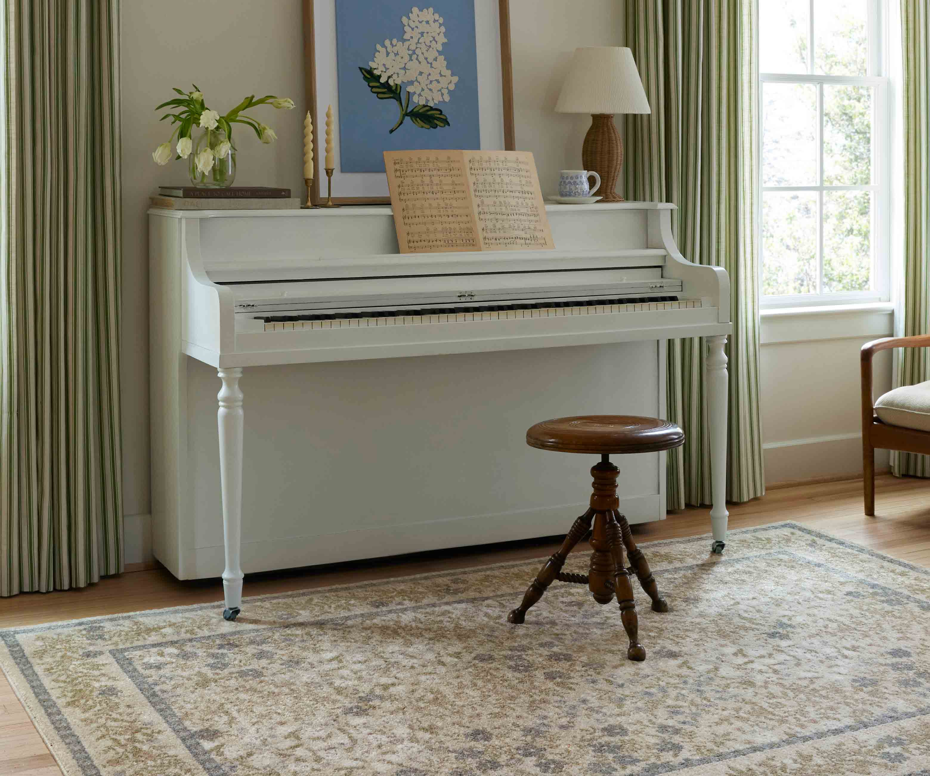 Laurel Wildwood Garden Power Loomed Rug - Cream