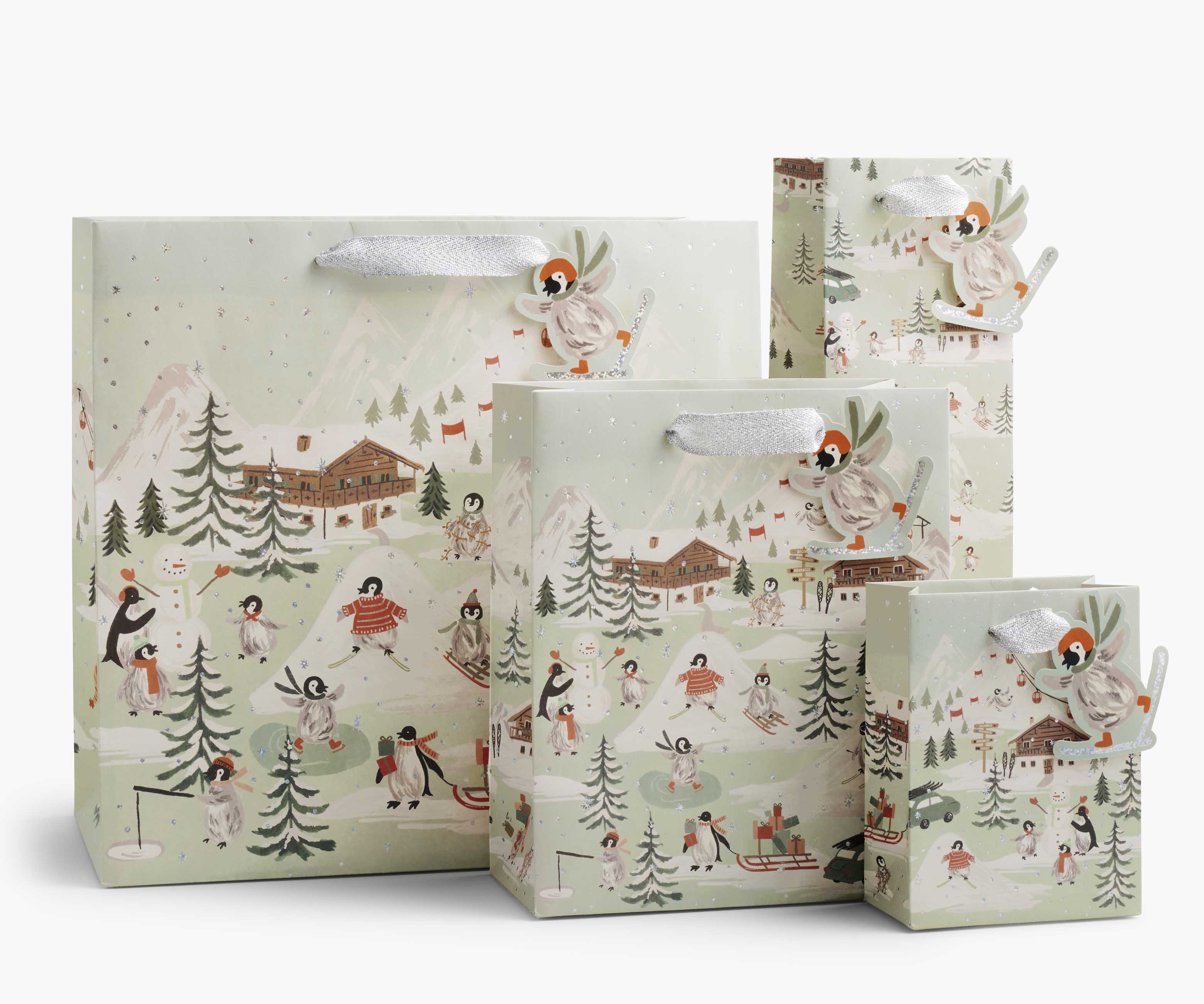 Penguin Village Wine Gift Bag