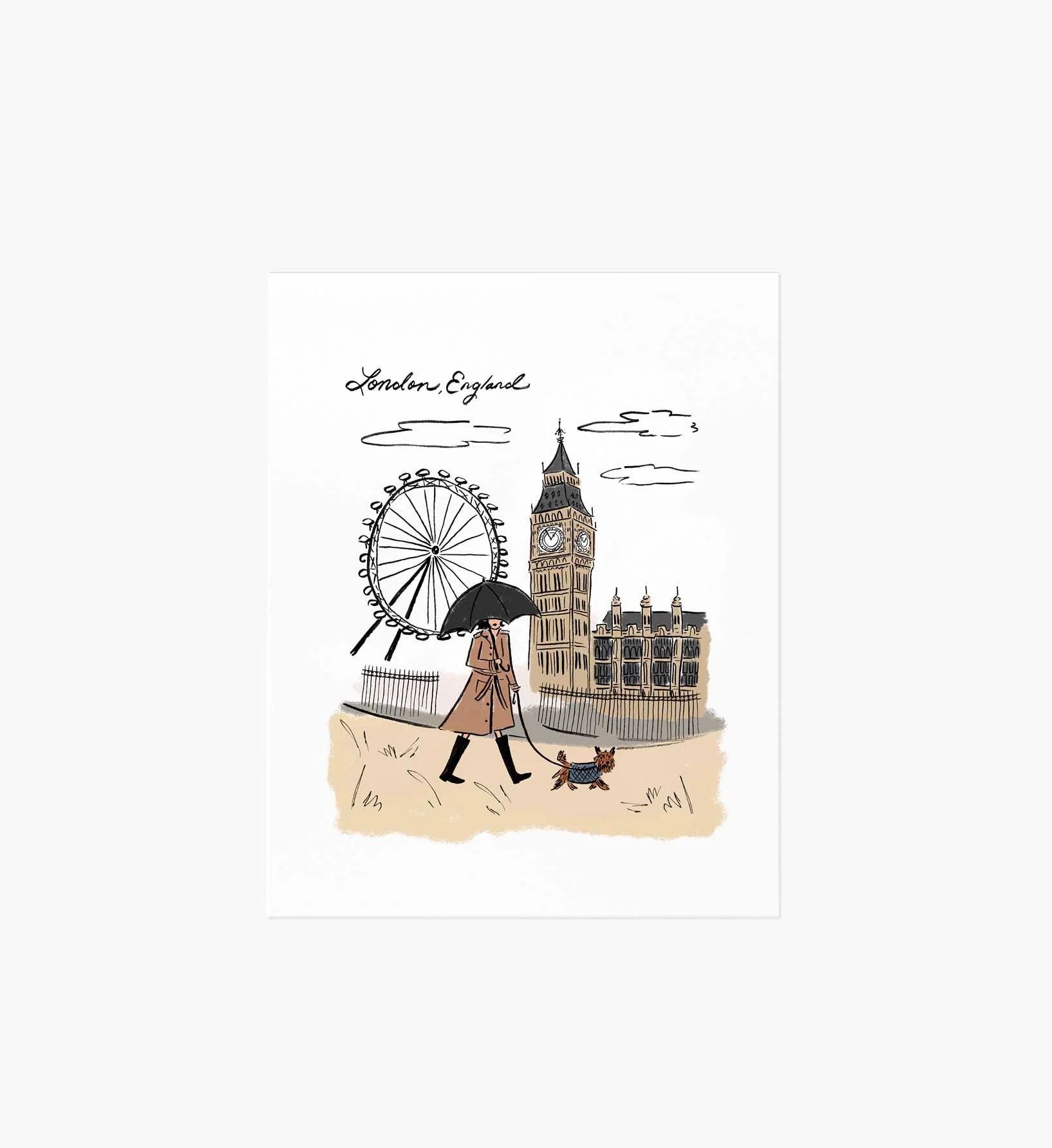 London Travel Sketch Art Print