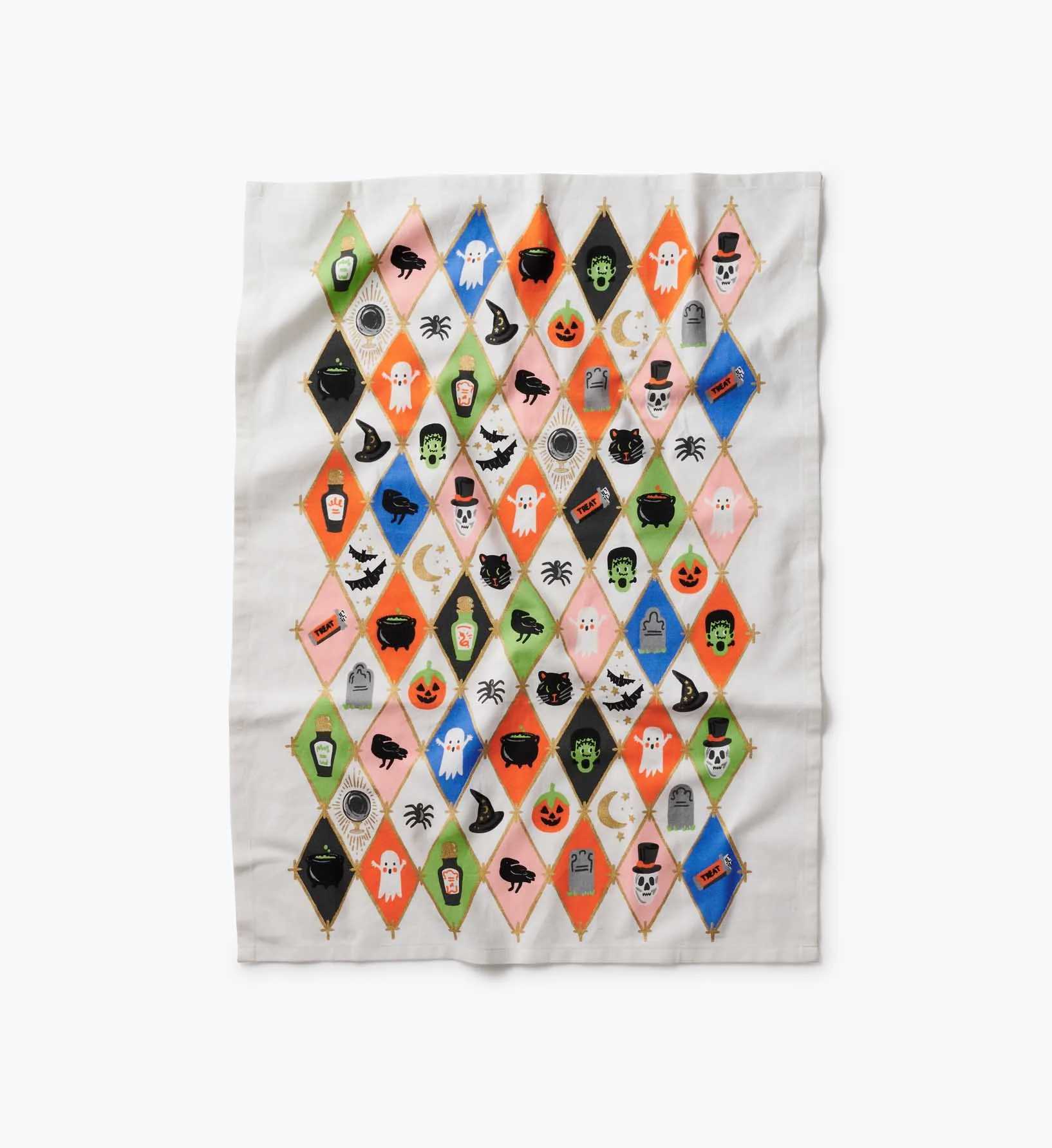 Tea Towel - Halloween Argyle