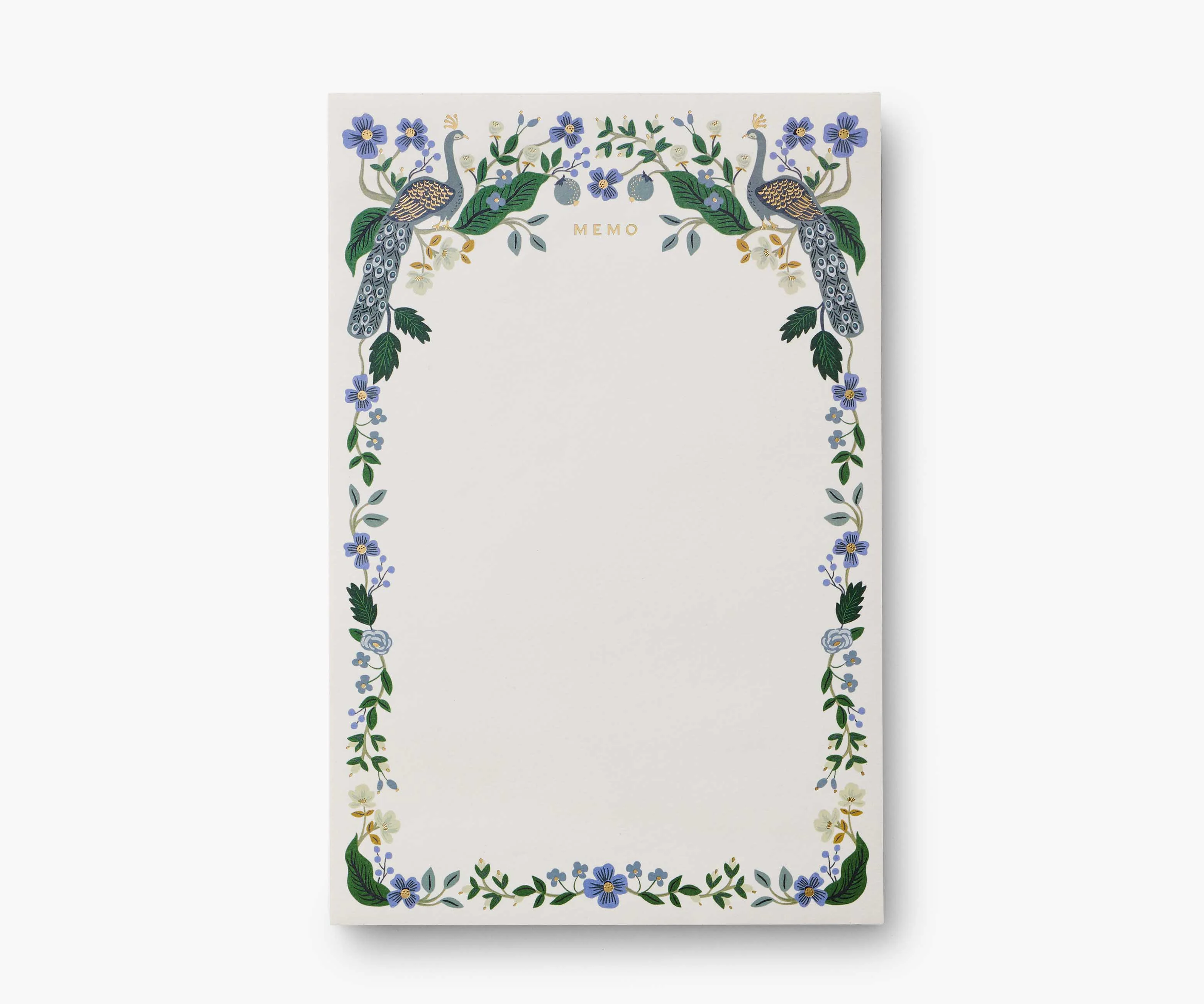 Large Memo Notepad - Peacock