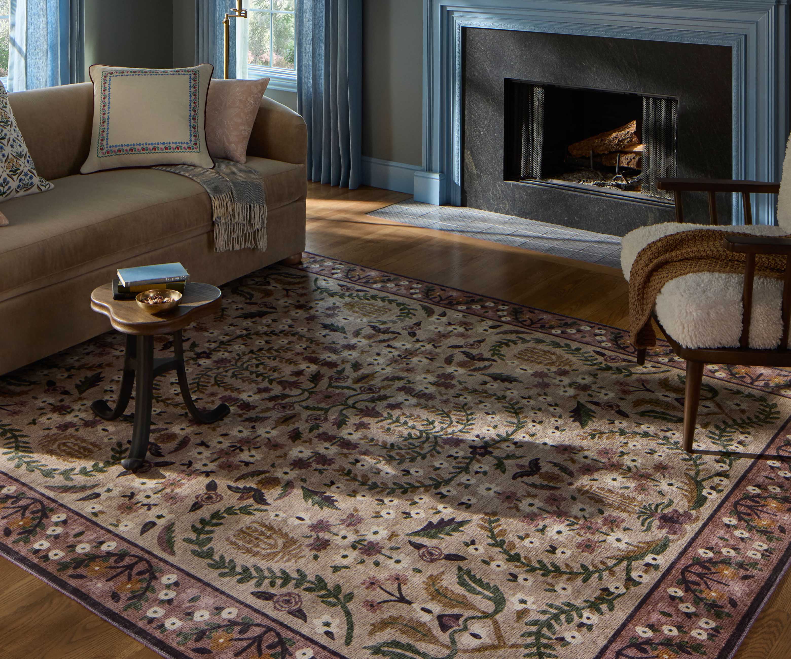 Canopy Edie Printed Rug - Aubergine