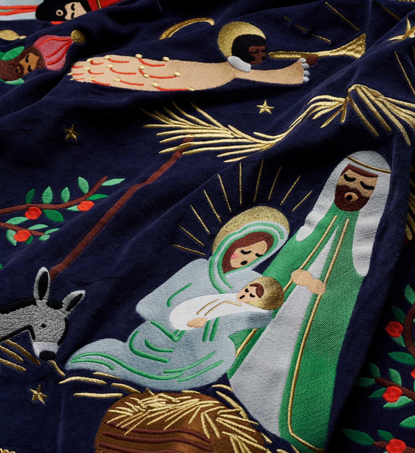 Embroidered Tree Skirt - Nativity