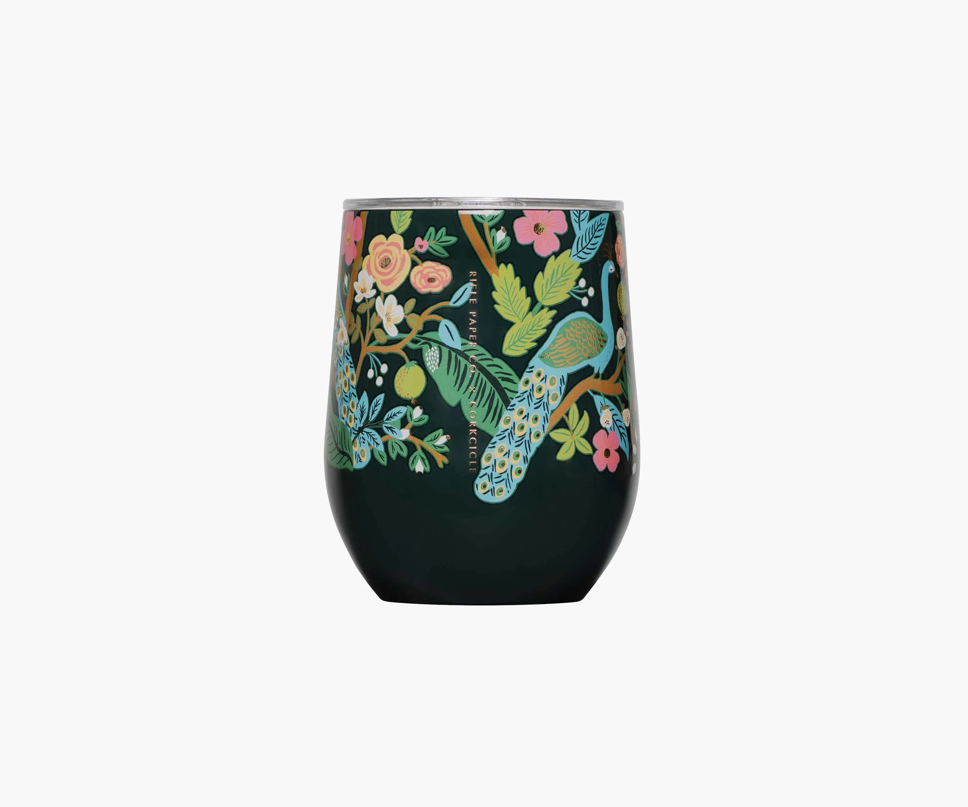 Stemless Wine Cup - Peacock
