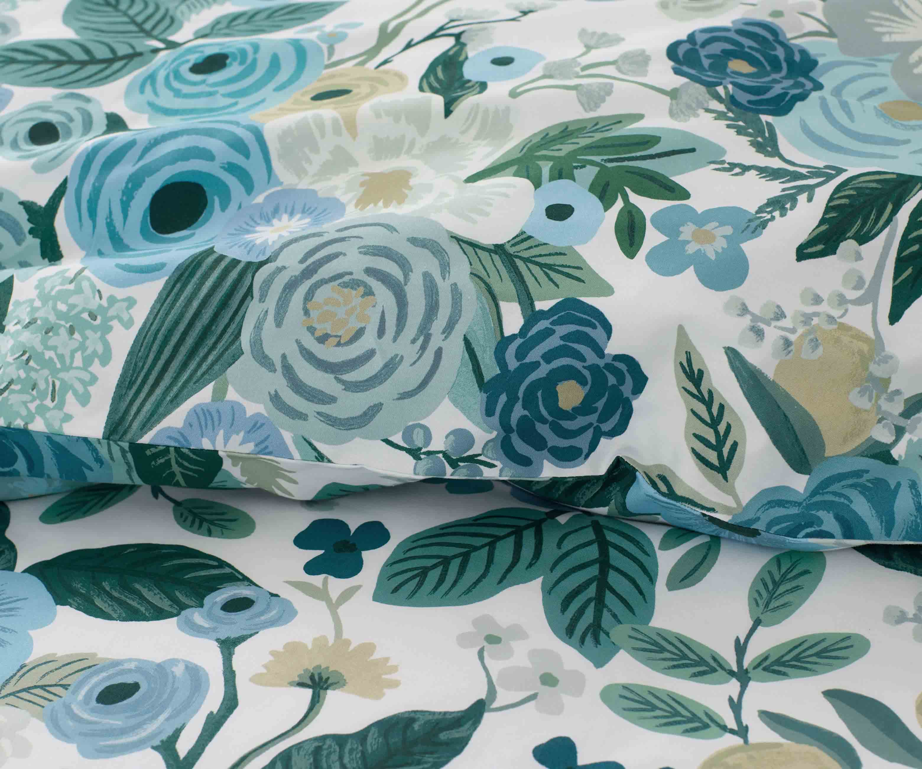 Percale Comforter - Garden Party Blue