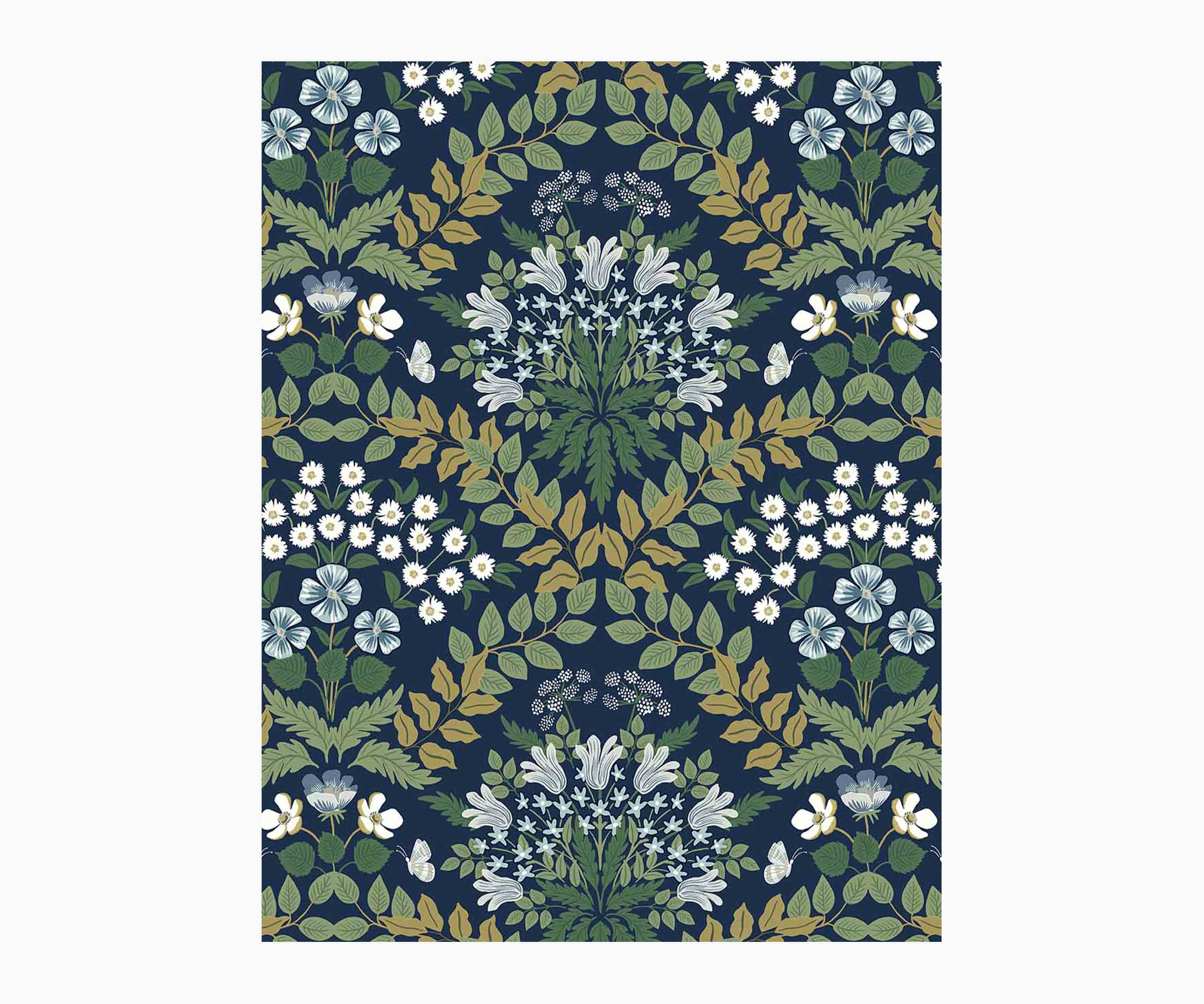 Bramble Wallpaper Sample - Navy