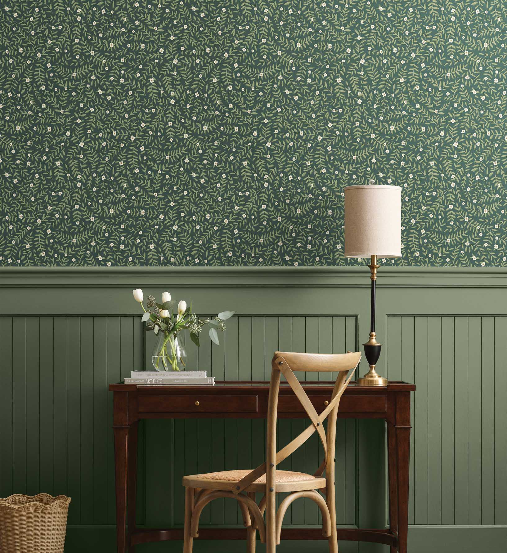 Elodie Peel & Stick Wallpaper Sample - Emerald