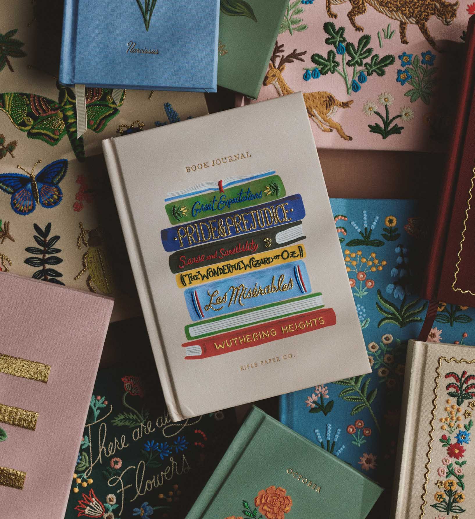 Embroidered Book Journal - Book Club