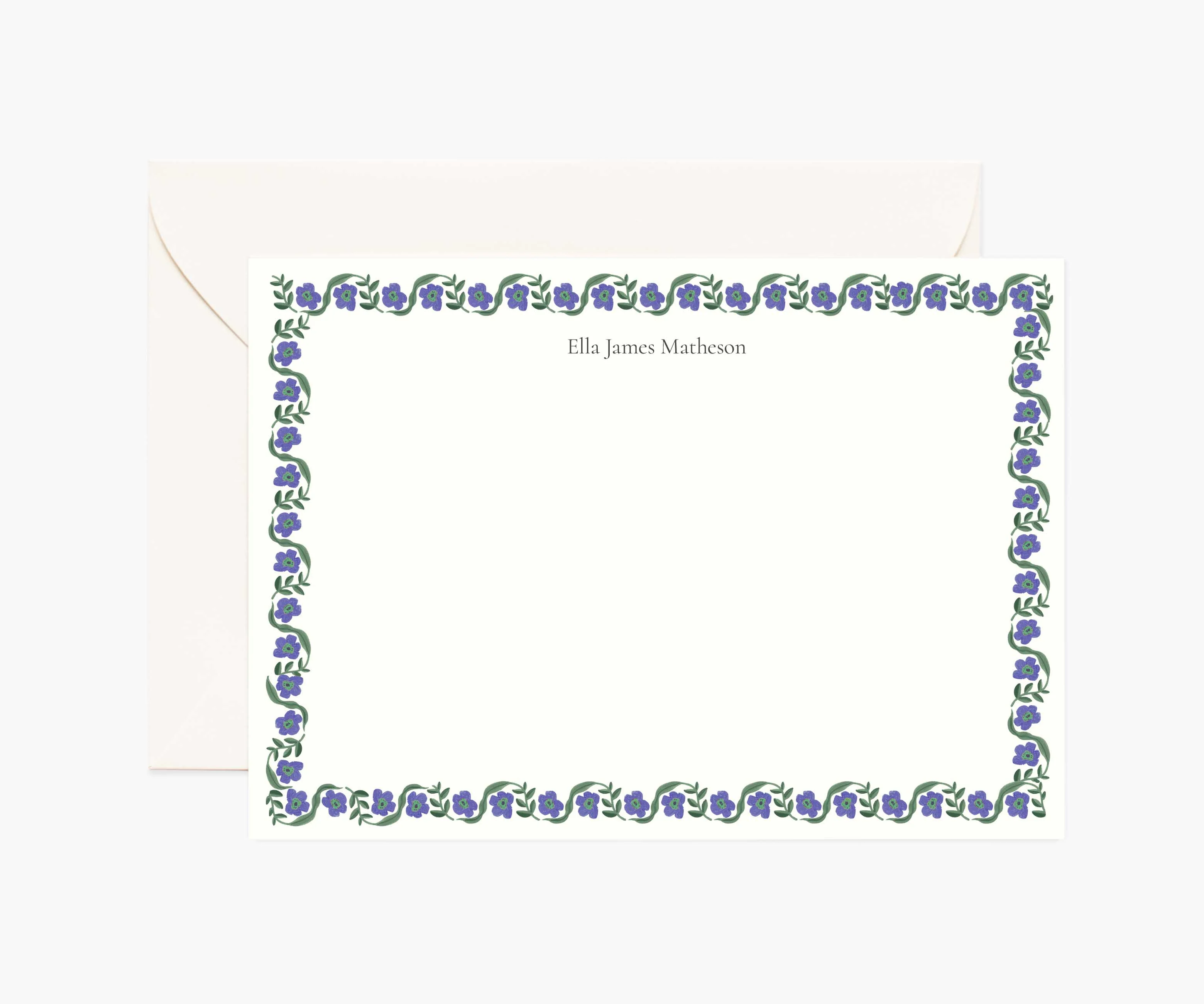 Floral Personalized Stationery  - Delphine