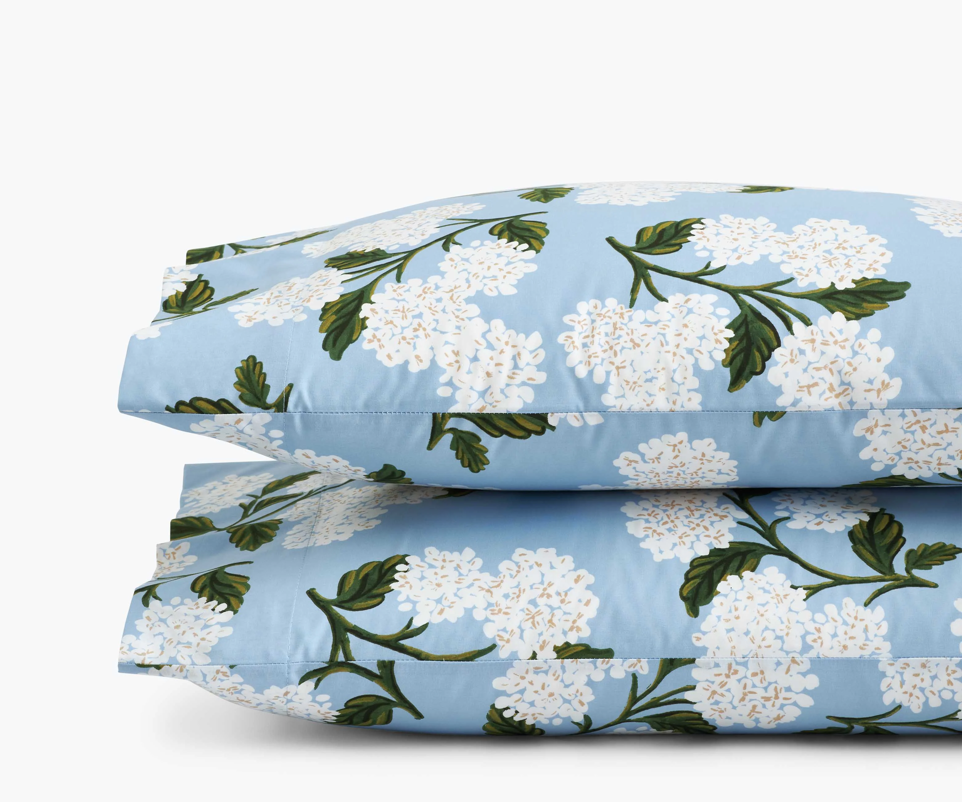 Percale Pillowcases - Hydrangea