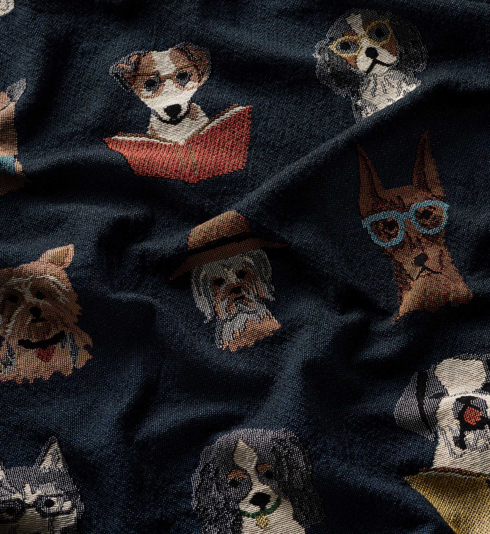 Woven Blanket - Studious Dogs