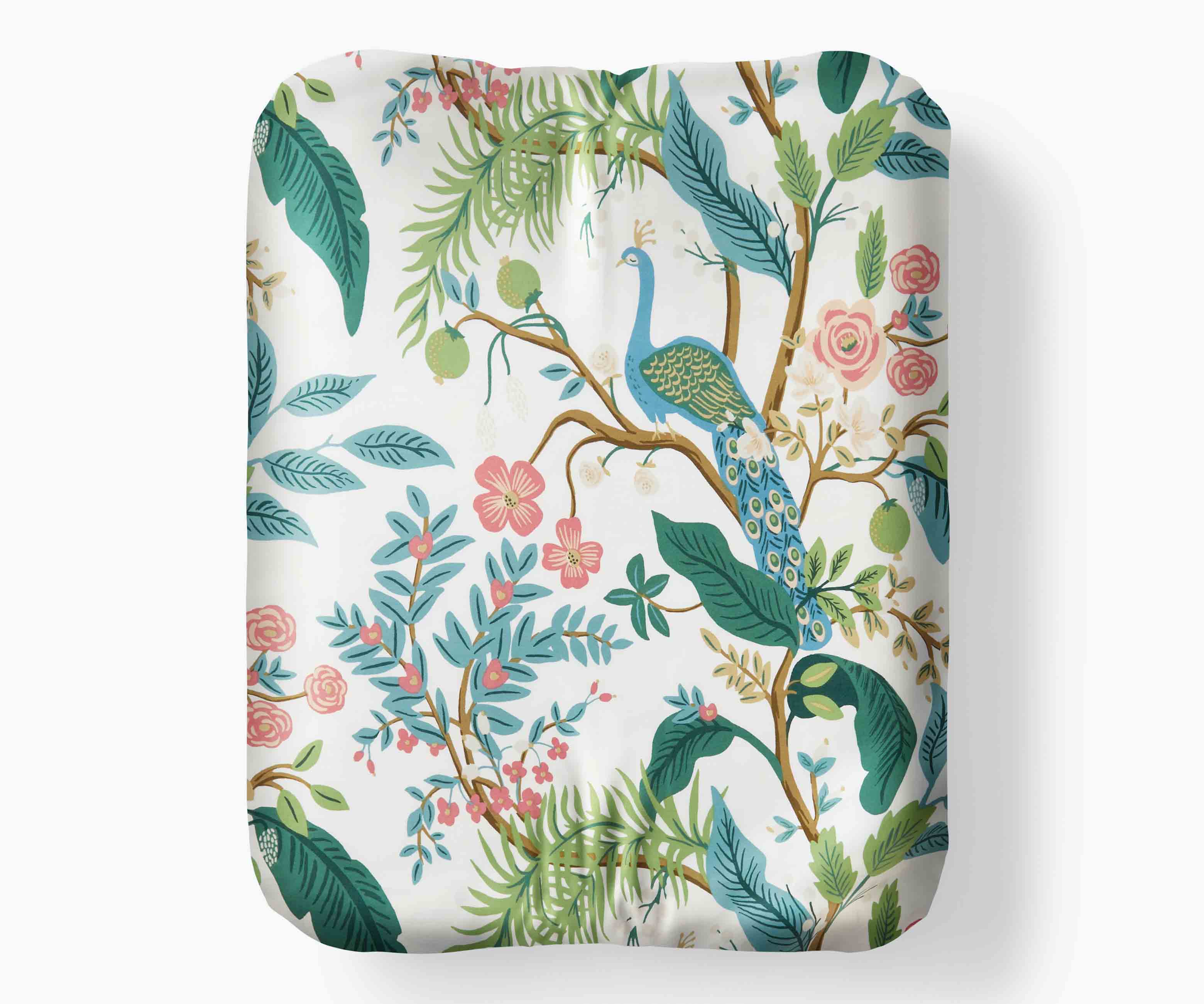 Sateen Fitted Sheet - Peacock White
