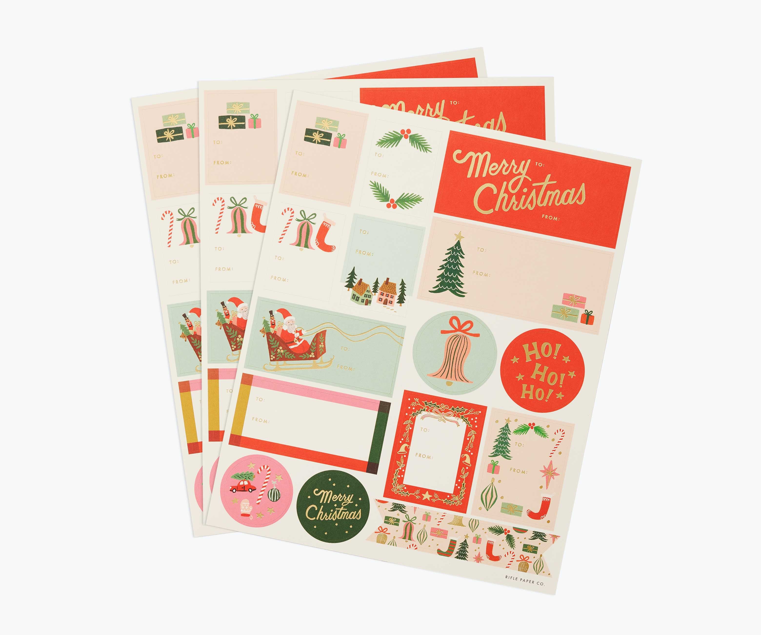Holiday Gift Stickers - Deck The Halls