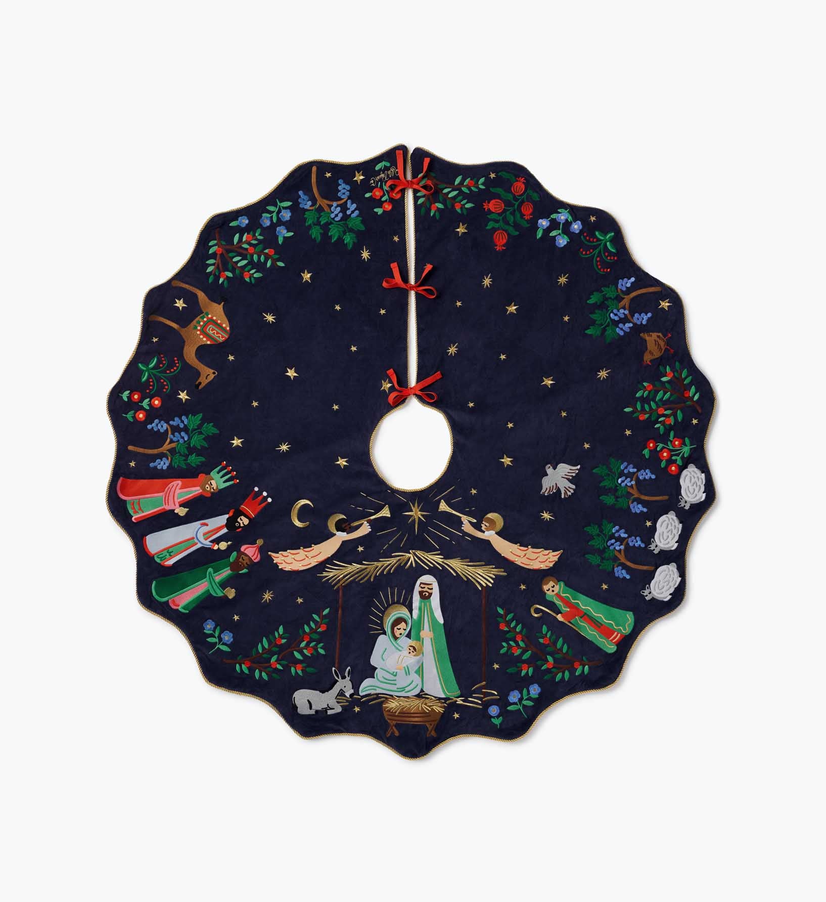 Embroidered Tree Skirt - Nativity